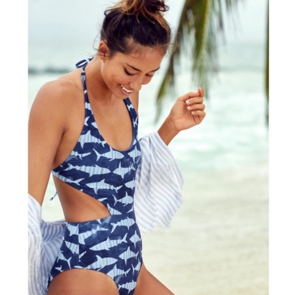 Aerie Shark Print one piece swim